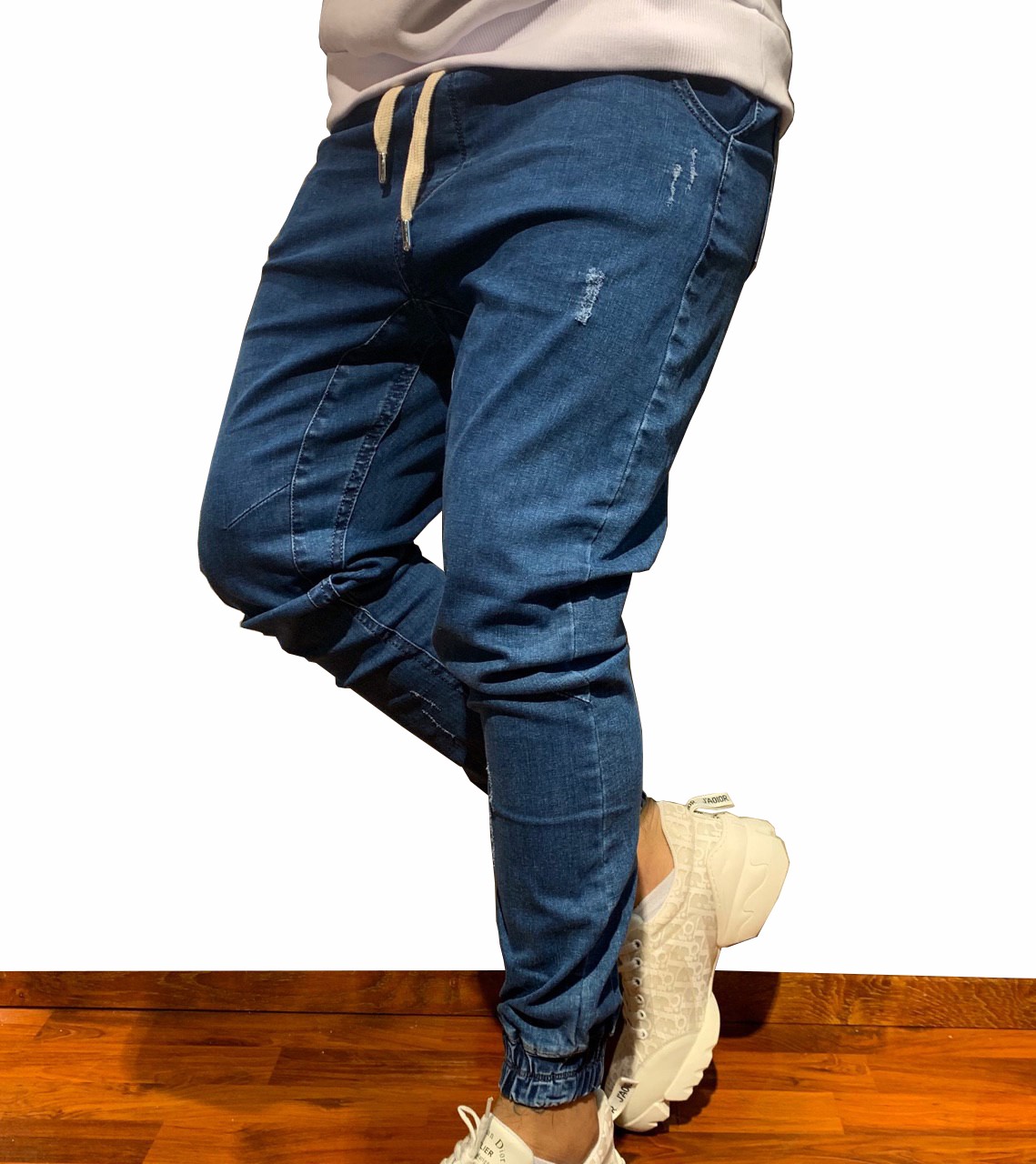 شلوار اسلش جین آبی